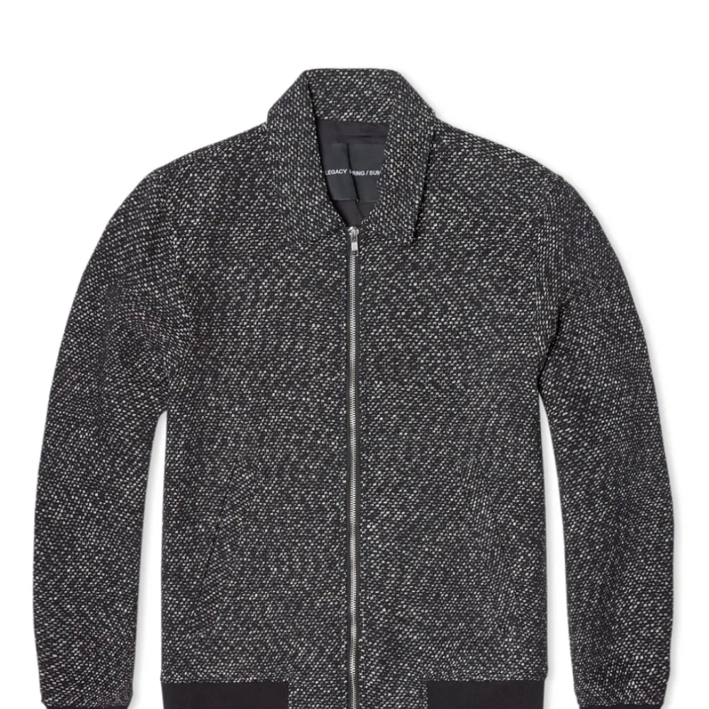 Our Legacy Basketweave Bomber Jacket with Textured Knit Size 50